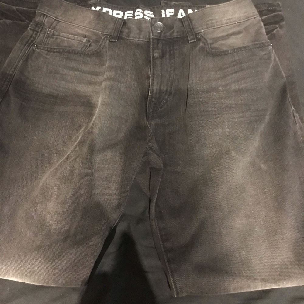 New Express Jeans classic low rise boot cut Kingston Blasted Blackwash 32x30.